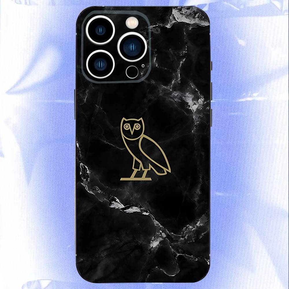 

D-Drake O-OvO OWL LOGO Phone Case For iPhone 17,16,15,14,13,12,11,Pro,XS,Max,XR,Plus,E,SE4,Mini Black Soft Cover iPhone17Promax