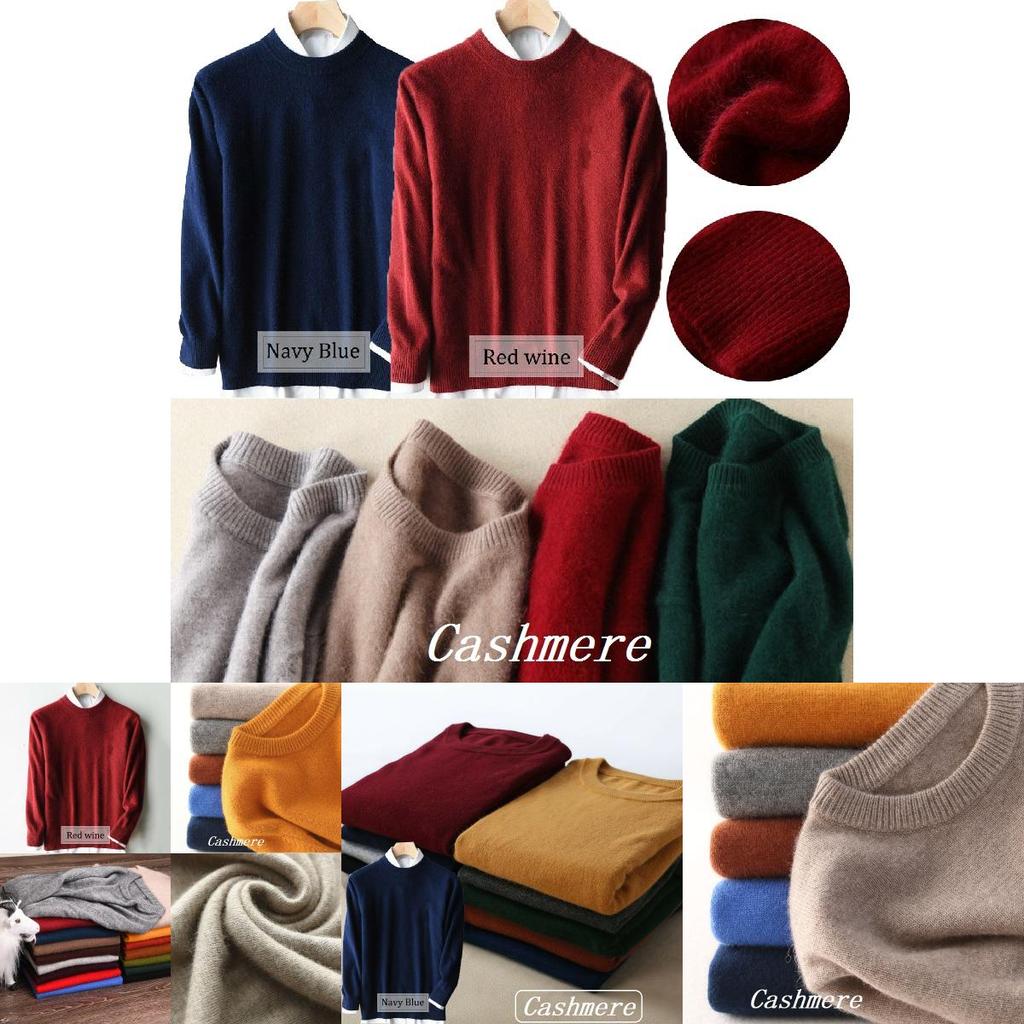 Luxuriously Soft Men's Slim Knitted Cashmere Jumper Pullover For Cozy Comfort
