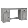 Desk - Exclusive House - Sonoma Grey - Engineered Wood - Large Storage Space