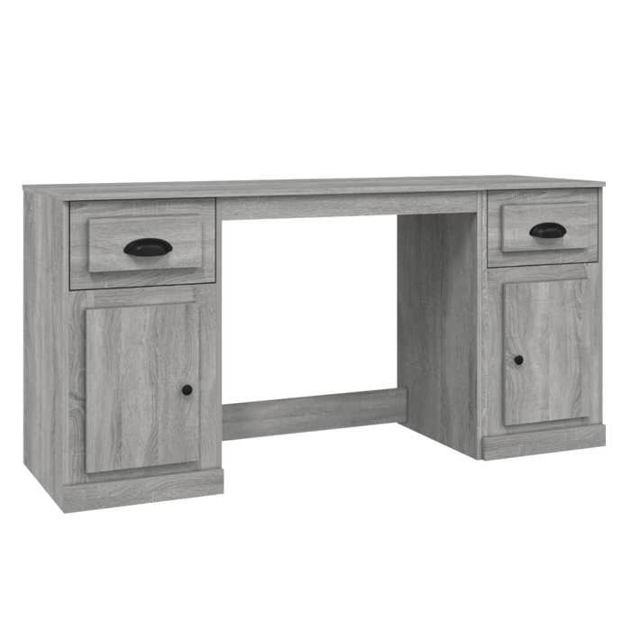 Desk - Exclusive House - Sonoma Grey - Engineered Wood - Large Storage Space