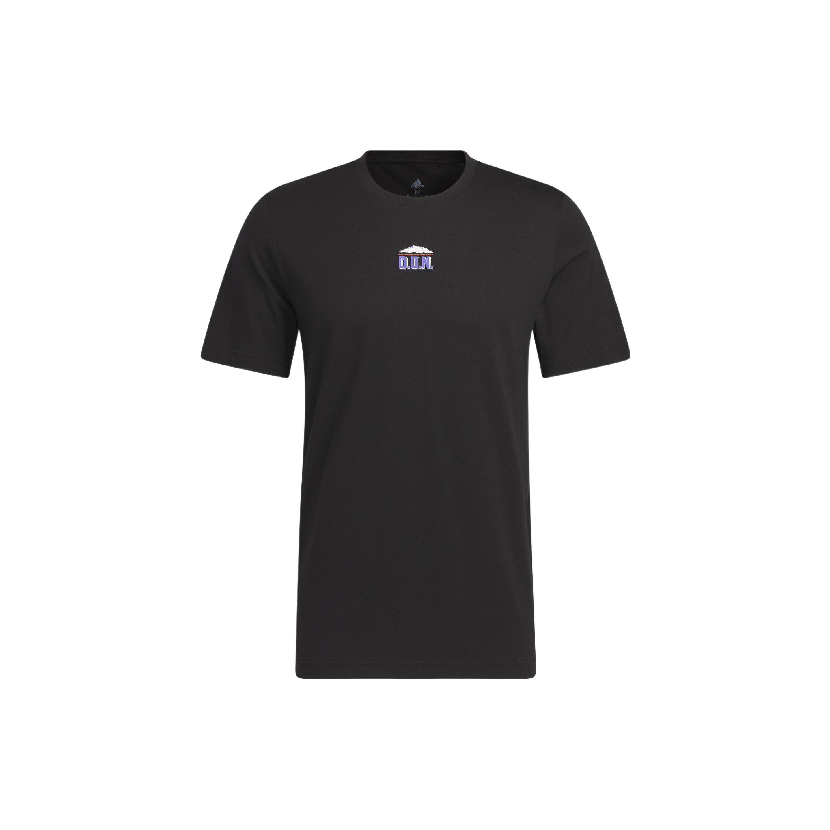 

Adidas Спортивная футболка с круглым вырезом с принтом Мужские топы Черные IB9402