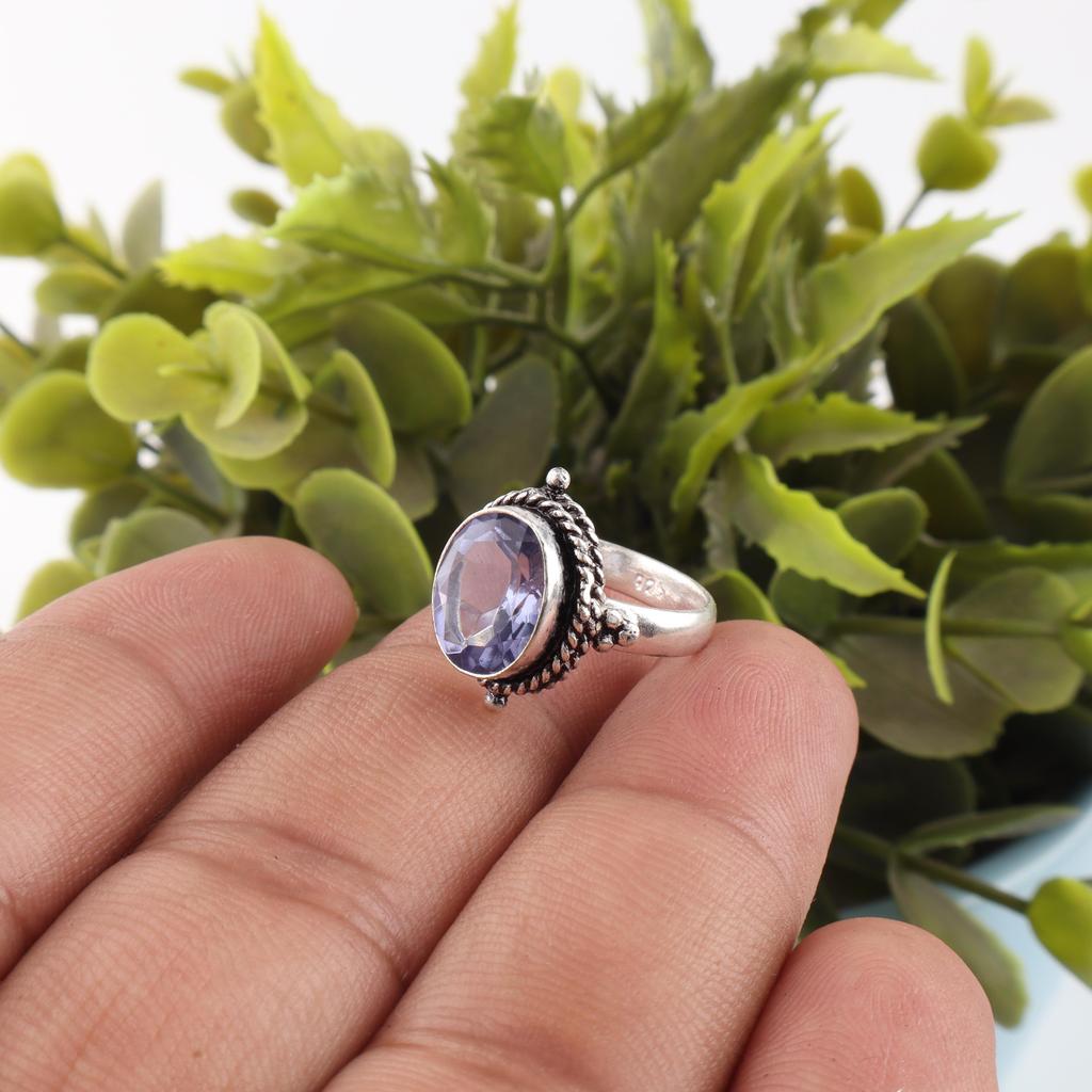Iolite Ring Gemstone Jewelry, 925 Solid Sterling Silver Ring, Handmade Silver Jewelry Wonderful Ring, Gift For Women