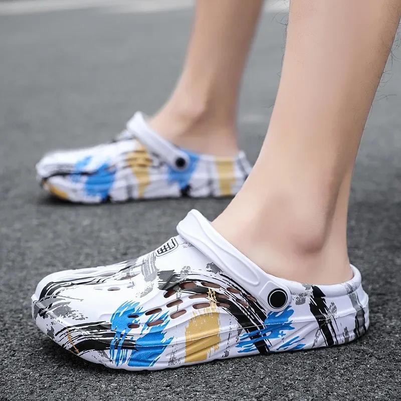 Clogs Men Sandals Men Shoe Summer Garden Beach Black Slippers for Men's Shoes Zapatos Hombre Sandalias Hombre Sneakers for Men