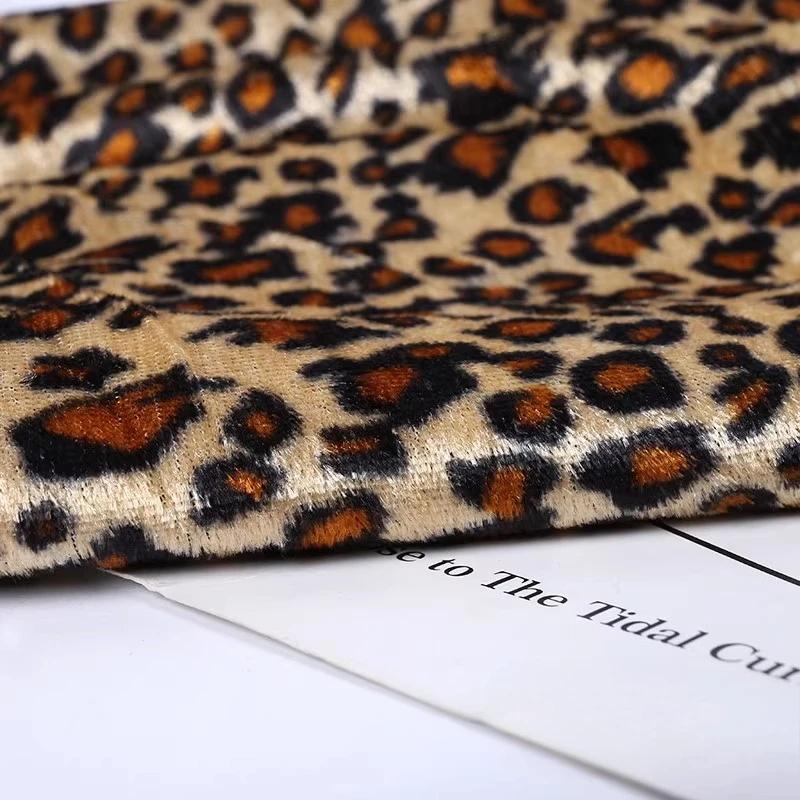 100x150cm Tiger Leopard Zebra Print Sofa Toy Fabric Gold Velvet Animal Print Fabric Performance Clothing Fabric