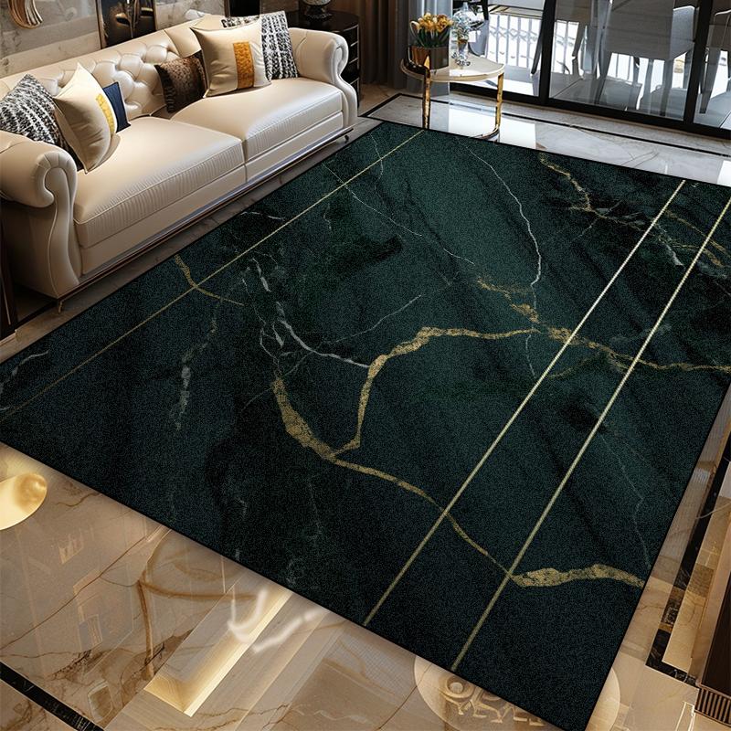 Nordic High-end Living Room Decoration Green Carpet Luxury Bedroom Non-Slip Floor Mat Customizable Kitchen Balcony Area Rugs