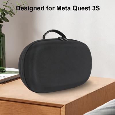 Maleta Portátil Rígida à Prova de Choque Bolsa de Armazenamento para Viagem Maleta de Viagem para Headset VR Meta Quest 3S/Pico 4 Ultra