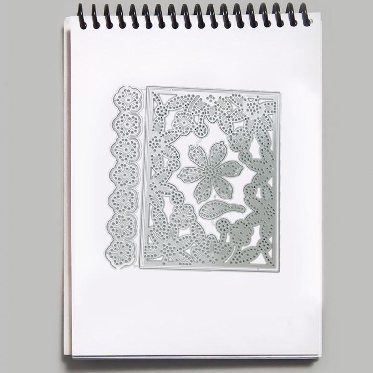 Flower Frame Cutting Dies DIY Stamps Crafts Scrapbooking Photo Album