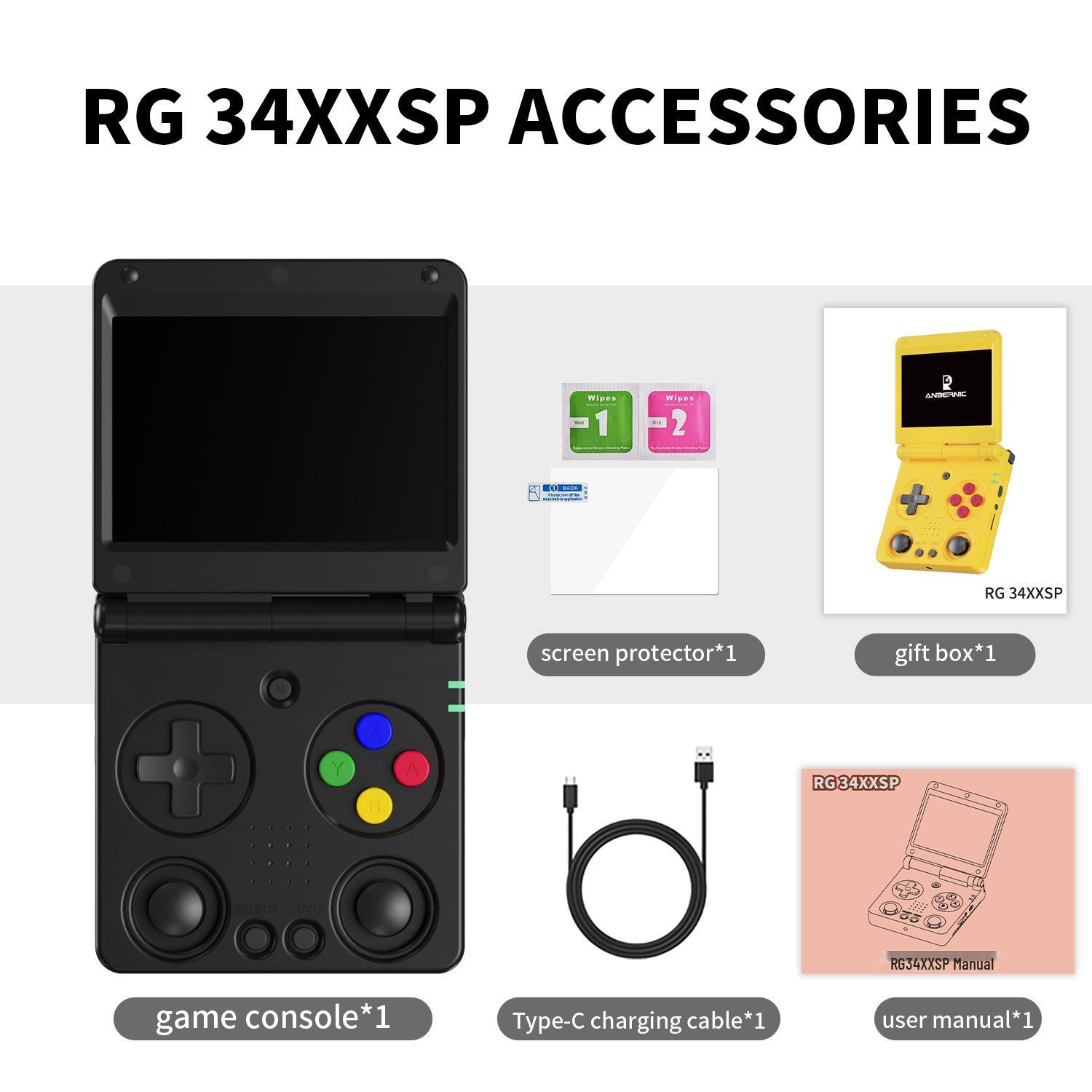

ANBERNIC RG34XXSP Ретро складная портативная игровая консоль-раскладушка с двумя джойстиками Standard without games (Chinese)