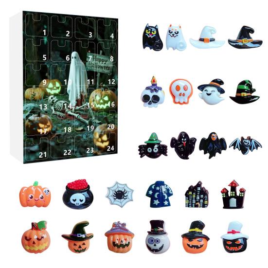 Halloweenský adventní kalendář 2025 24denní odpočítávací kalendář s 24 ks mini panenek Sběratelské figurky pro chlapce dívky teenagery dospělé