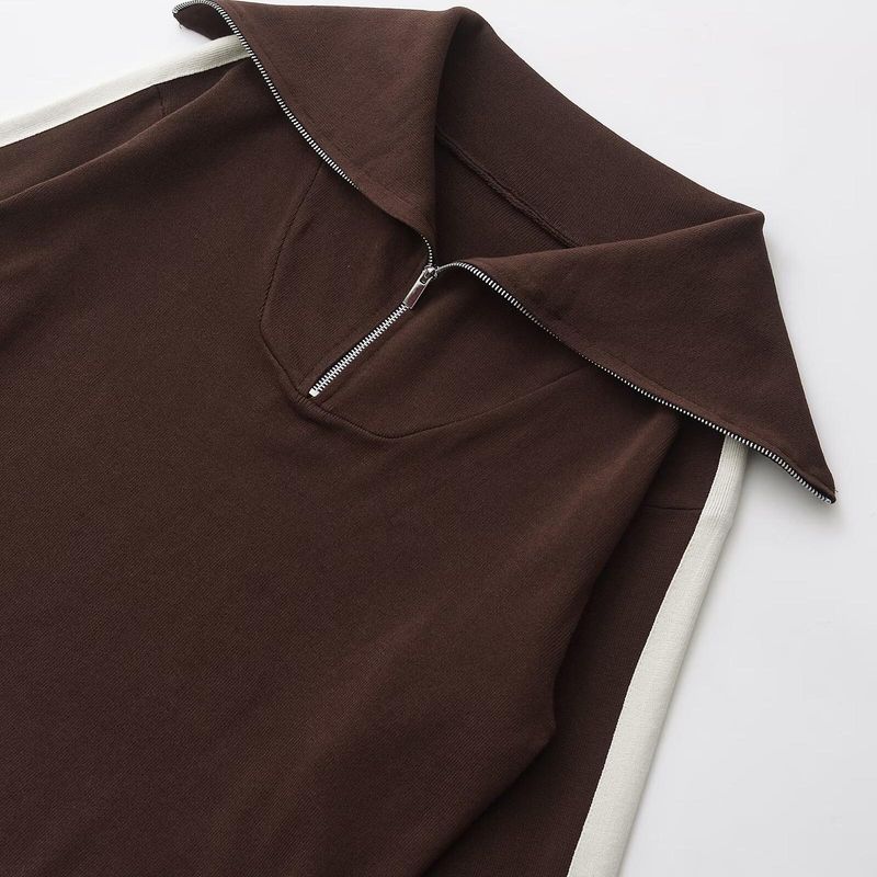 Kaslead New Arrival Women's Clothing Fashion Style Long Sleeves Stand Collar Knitting Sweatshirt Pants 9598115 9598118