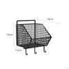 Garlic Ginger Storage Basket for Household Restaurant Farmhouse Black 2 Grids