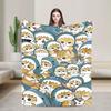 Mofusand Japanese Shark Cat  Blankets Quality Warm Cozy  Throw Blanket Autumn Picnic Chair Sofa Bed Graphic Bedspread