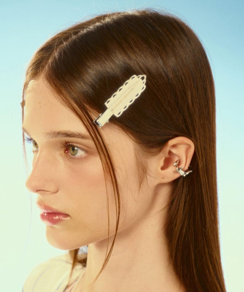 Sentiments No.546 [Silver] Surfboard Lace Hair Pin