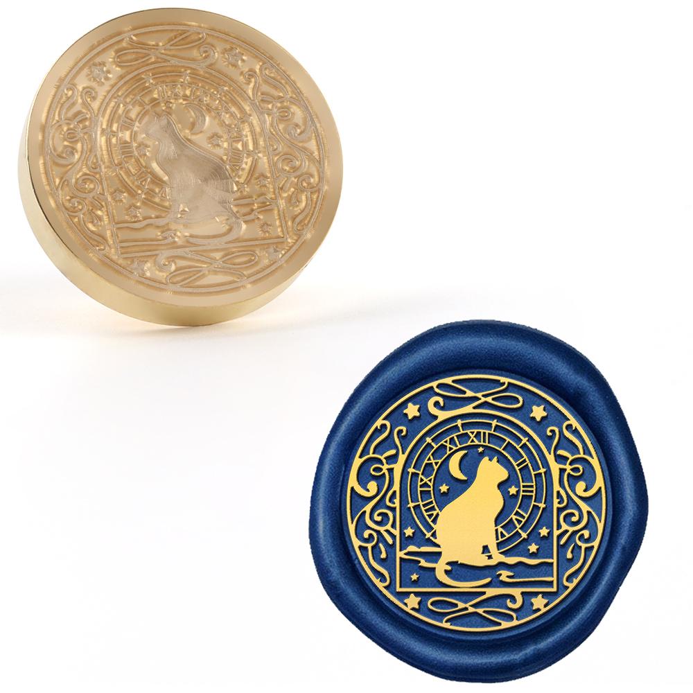 New Cats Series Wax Seal Stamps Wax Sealing Stamps 25mm Removable Brass Head For Decorating Envelopes Notebooks Greeting Cards