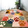 Cat Paw Print Area Rug – Soft Non-Slip Plush Mat for Bedroom, Living Room, Sofa Side, Kids' Play Area, Fluffy Home Decor Carpet