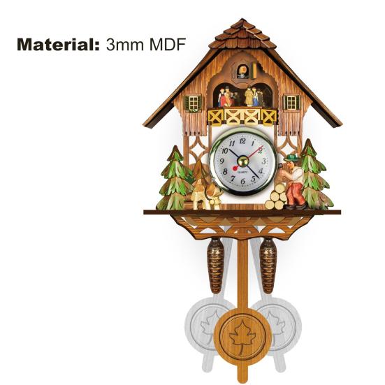 Wooden Wall Clock Precise Decorative Nordic Style Antique Wooden Hanging Clock for Living Room