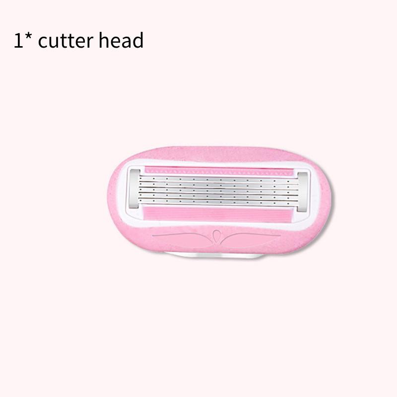 

Бритва для гладкого удаления волос с футляром для хранения, короткая ручка, розовая, женская Cutter Head