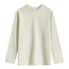 300g Dark Iron Gray Retro Gray Long Sleeve Pure Cotton T-shirt Round Neck Thick Simple Casual Style Soft