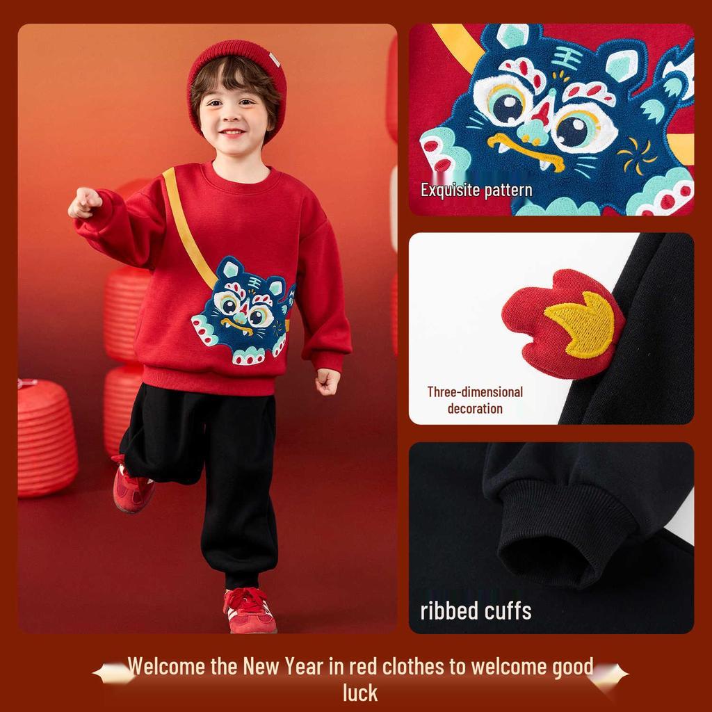 Dudu Family Children's Winter New Year Outfit Set for Boys and Girls