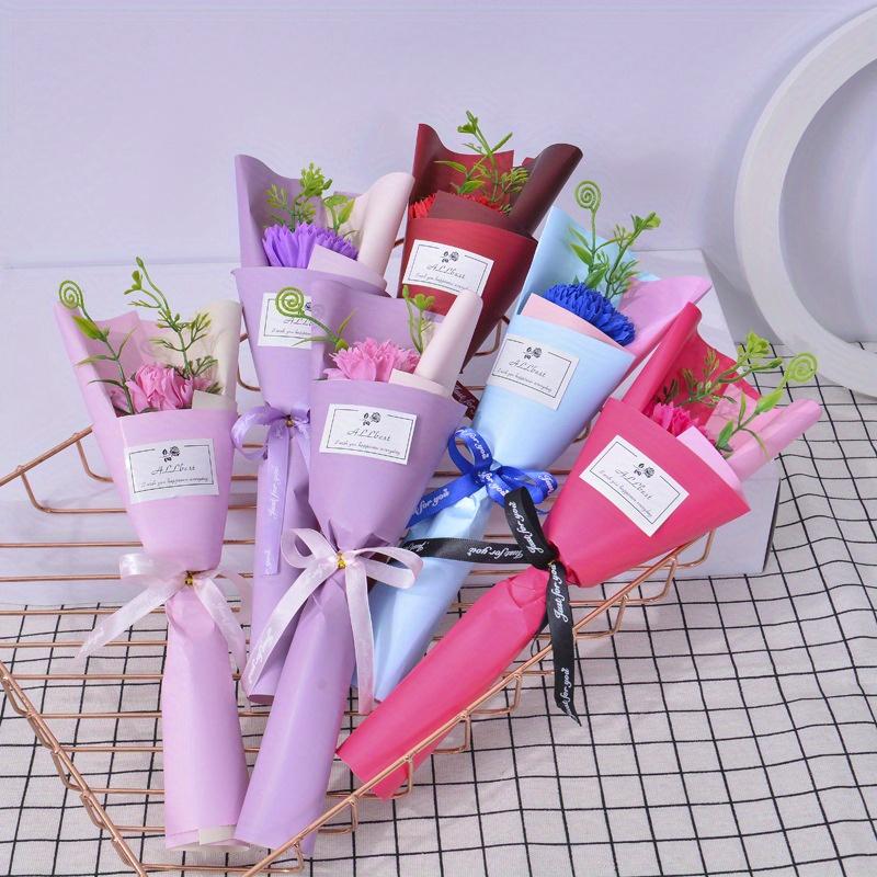 Artificial Soap Flower Rose Bouquet Gift Bags Mother'S Day Birthday Gift Wedding Home Decor  Rose Soap Bouquet Gift