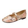 Fashion Designer Paillette Flower Ballets Shoes Ladies Belt Buckle Mary Janes Woman Soft Soled Flats Loafers Traf Gold Ballerinas Femme