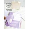 Plastic Folders with Pockets 3 Hole Punched, 6 Pack Pastel Pocket Folders for 3 Ring Binder, Unique 1/3 Cut Tabs with Colorful Labels, School