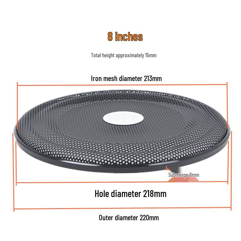 Speaker Grille Decorative Ring: Protective Car Subwoofer Cover, 1-10 inches, No Holes