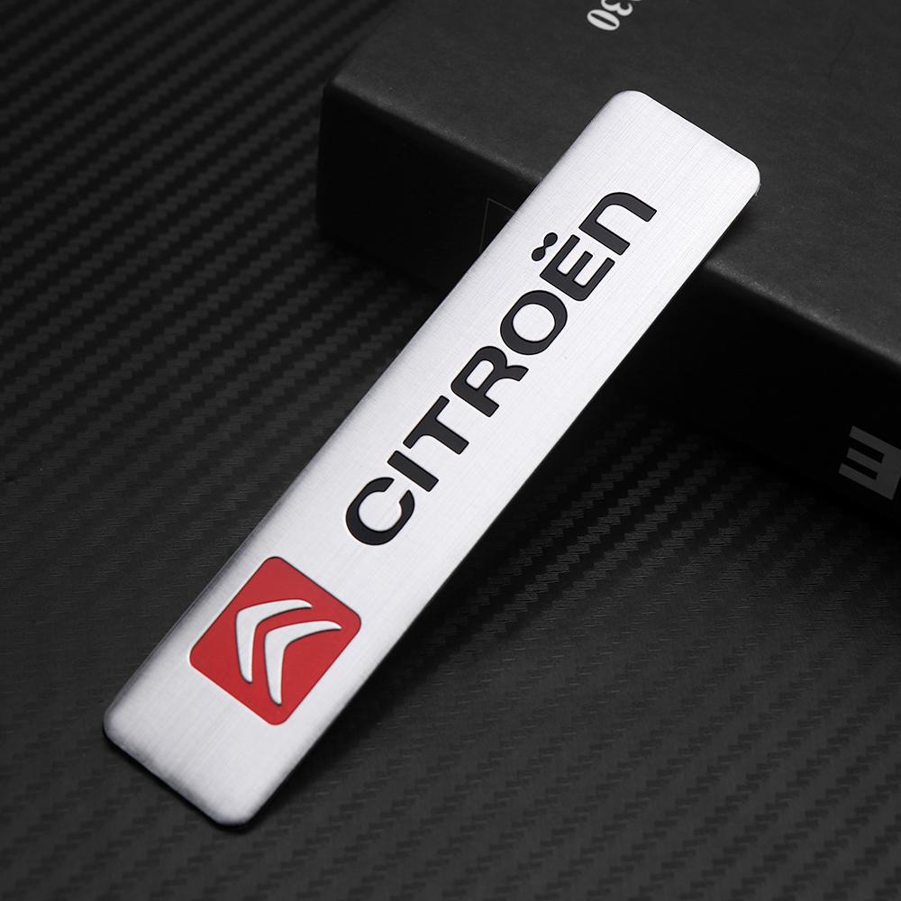 

1pcs Aluminum Car Badge Body Side Sticker Fender Trunk Decor Decal Styling For Citroen C1 C2 C3 C4 Picasso C4L C5 C-ELYSEE DS3 1Pcs