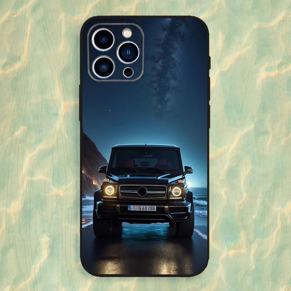 Cool M-Mercedes-G63 Car Phone Case For iPhone 16,15,14,13,12,11 Plus,Pro Max,XS,X,XR,SE,Mini,8,7,Soft Silicone Black Cover