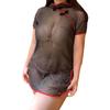 Sex Underwear Fat Sister Tight Silver Transparent Mesh Classical Cheongsam Sexy Suit Temptation Uniform