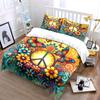 Bohemian Peace Symbol Art Set Multiple Sizes Kid'S And Adults' Bedroom Exquisite 3Pc Bedding Set, Gift