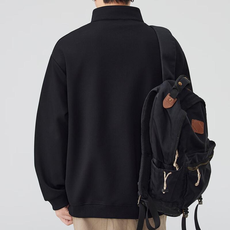 Jeep Men's Half-Zip Stand Collar Sweatshirt