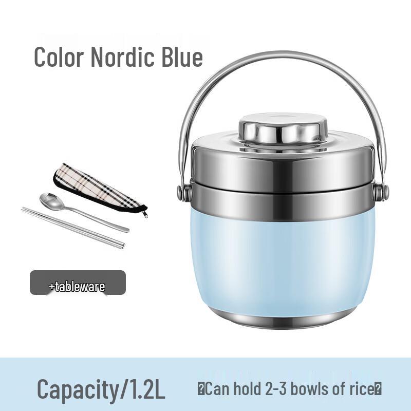 304 Stainless Steel Double-Layer Insulated Lunch Box