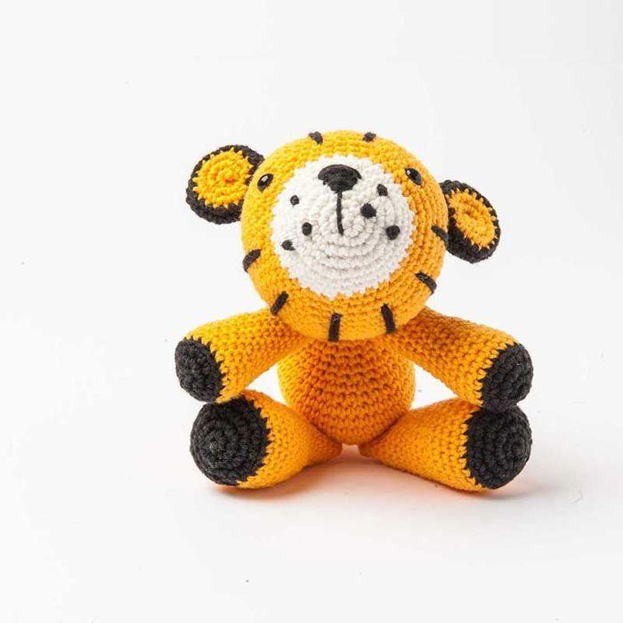 Crochet Kit - RICO DESIGN - Tiger - Yellow - 10.5 X 10.5 X 10.5 Cm - From 3 Years