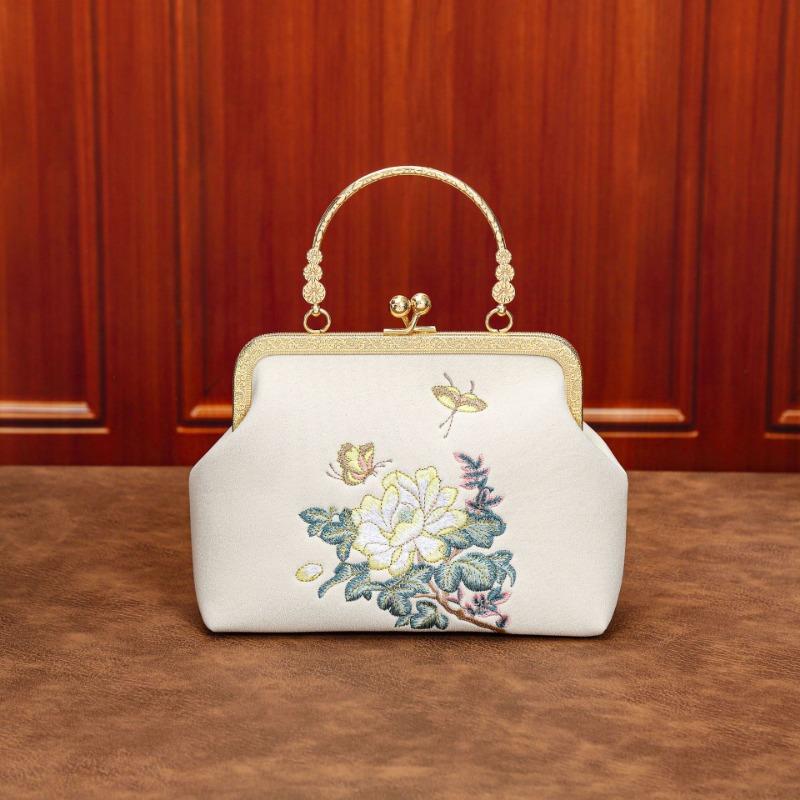 

Женская сумка, высококлассная, легкая роскошь, вышитая сумка ципао в китайском стиле, парчовая сумка-мессенджер, литературная сумка на цепочке для женщин