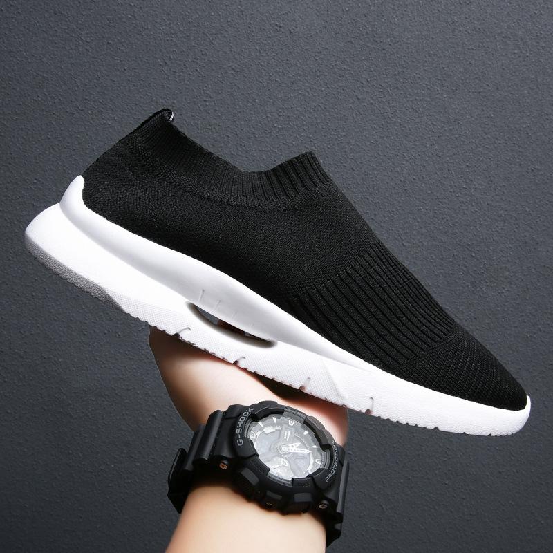 Summer men's breathable mesh sneakers lazy shoes fashionable versatile lightweight breathable socks shoes