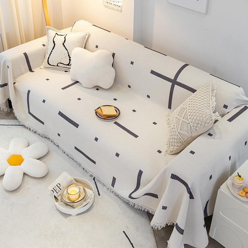 Sofabezug im INS-Stil, vier Jahreszeiten, universeller rutschfester Sitzbezug, nordischer einfacher All-Inclusive-Universal-Sofabezug, Handtuchdecke