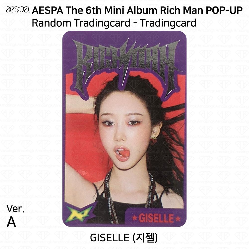 aespa O 6º Mini Álbum Rich Man POP-UP MD Cartão Colecionável Aleatório KPOP K-POP