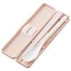 Skater Chopstick Spoon Combination Set 18cm Antibacterial Treated Lunch Box for Adults Comes with Silicone Cushion and Doesn't Make a Sound Made in Ja