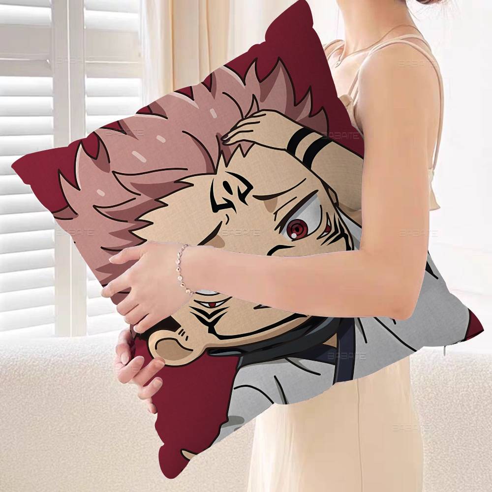Anime Character Jujutsu Kaisen Ryomen Sukuna Pillow Cushion Cover Pillowcase Living Room Sofa Home Decor Customized
