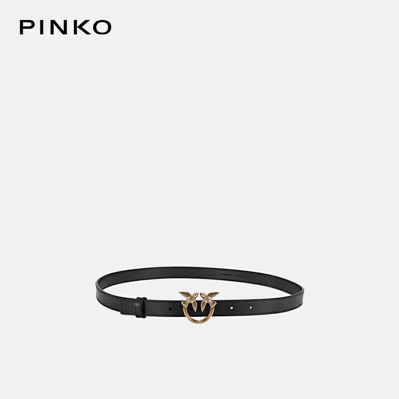 Женский кожаный ремень PINKO с винтажной потертой металлической пряжкой S