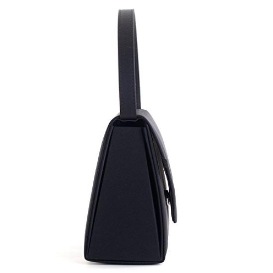 Aurora Black Formal Bag, Made In Japan, Water-Repellent, Satin-Lined, Perfect for Weddings, Funerals, and Other Formal Occasions, Black, F1