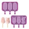 Silicone Ice Cream Mold Popsicle Molds with Lid DIY Homemade Ice Lolly Mold Ice Cream Popsicle Ice Pop Maker Mould