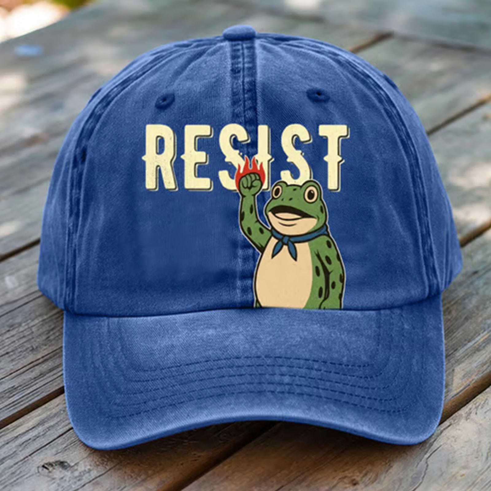 

Washed Cotton Baseball Cap With Printed Distressed Soft Top Denim Hat For Men, European And American Retro Hat One Size синий