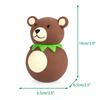 Chiwava Squeaky Latex Dog Funny Brown Bear Pet Interactive Play for Small and Medium Dogs 4-Piece Toys, Set,