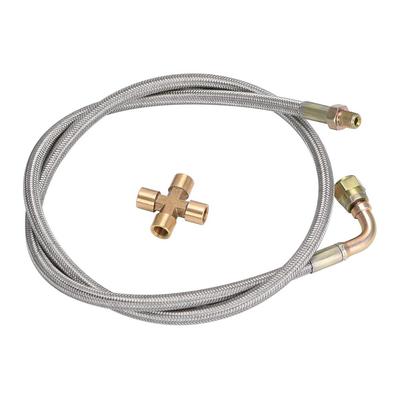 36'' 1/8 NPT 4AN T3 T4 T3/T4 T04E T70 T66 T67 Gt35 Gt45 Turbo Oil Feed Return Line Oil Drain Line Kit Oil Cooled Turbo Charger