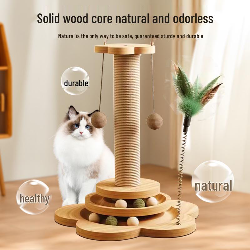 Durable Cat Scratching Post with Debris-Free Board – Vertical Claw Grinder, Kitten Toy, Climbing Frame for Self-Entertainment and Boredom Relief