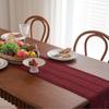 Solid Color Woven Tea Flag Hand Sewn Polyester Rectangular Table Runner and TV Cabinet Table Cloth Dining Table Wedding Decoration-1pcs