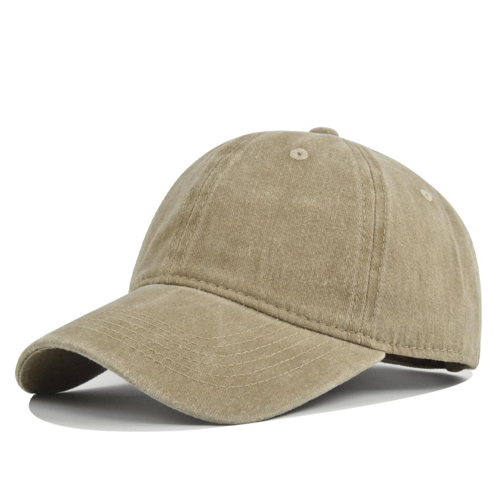 Washable Denim Baseball Cap New Summer Solid Color Cotton Cap Women Ponytail Hats Men Baseball Cap Outdoor Visor Casual Cap