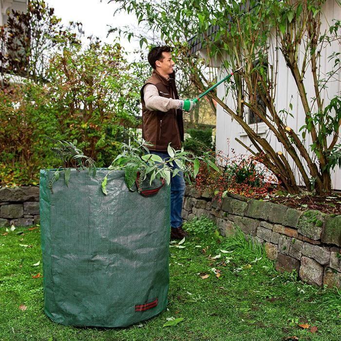 Sacs à déchets de jardin - 3X - 272L - Poignées pratiques - Hydrofuge et résistant aux UV